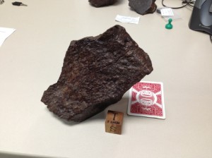 Really cool 1.546Kg unclassified meteorite. Found in Morocco in 2002. The desert glaze is like varnish