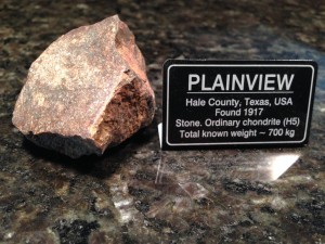 Plainview, Hale County, Texas 80.0grams - Oridnary Chondrite (H5) and you can see the small metal flakes