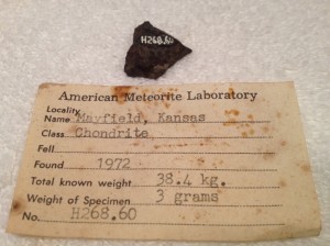 Mayfield, Kansas 3 grams with Huss number H268.60